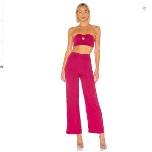 Superdown Annabel Pant Set in Berry